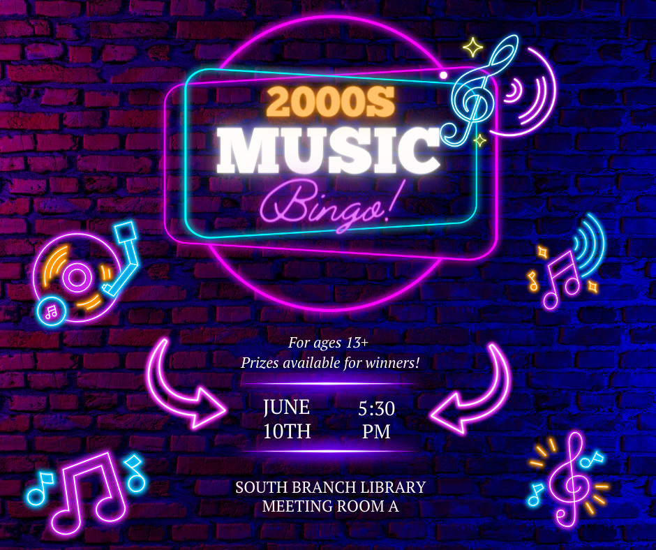 2000s Music Bingo! Kansas City, Kansas Public Library